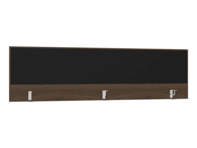 opzetpaneel bureau aanbouw achter NV bruin hickory BN8033-zwart 2000mm