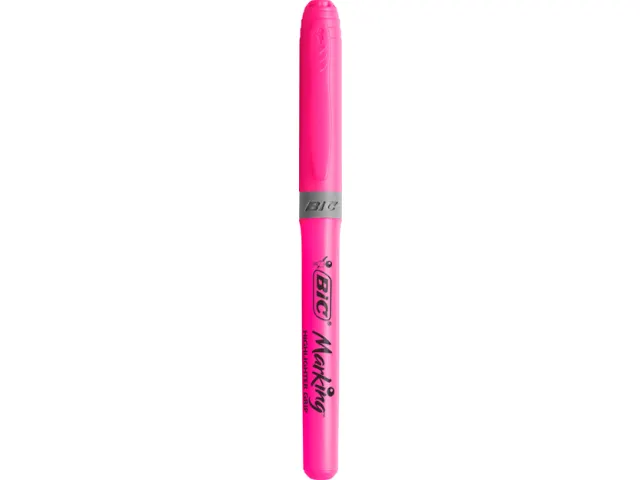 Surligneur Bic Bic Highlighter Grip rose 12 pièces