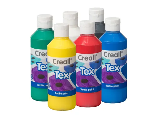 Textielverf Creall Tex 6 stuks 6 kleuren à 250ml