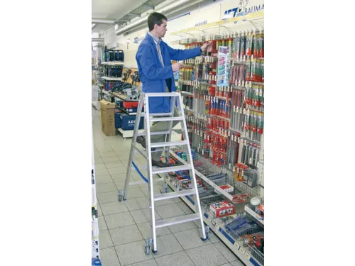 Verrijdbare Boktrap Aluminium L 1 54M 2X6Treden