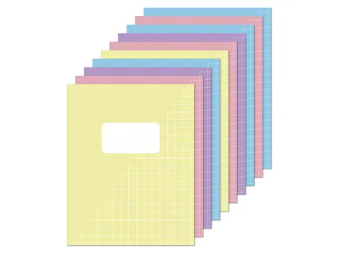 Schrift Kangaro A5 ruit 10mm pastel assorti kleuren pak 10 stuks