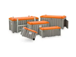 Opbergbox 150L H X B X D 530X 800X 600Mm Met 2Wielen Geel