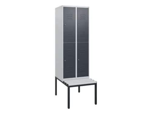 Dubbeldekse dekenkist,HxBxD 1950x600x815mm,2x2vak.,vak B 300mm