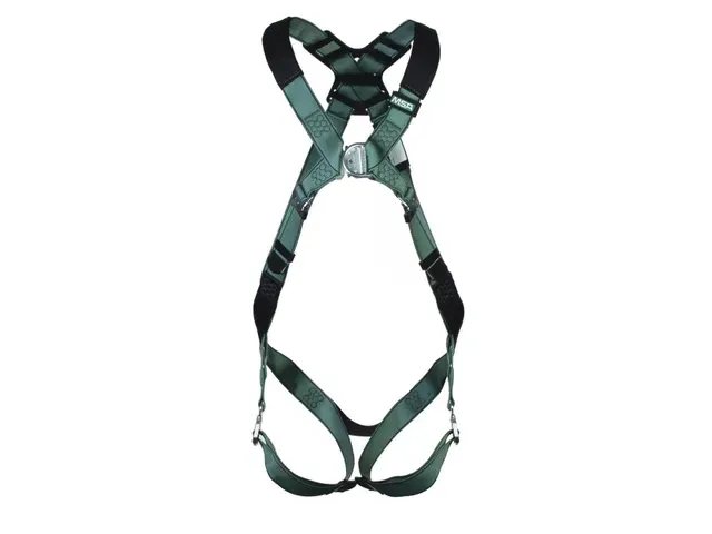 MSA V-Form 10206042 harnas met 2 D-ringen, maat S, groen/zwart, per st