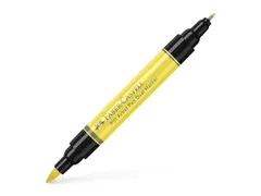 Tekenstift Faber-Castell Pitt Artist Pen duo marker 104 licht geel gla