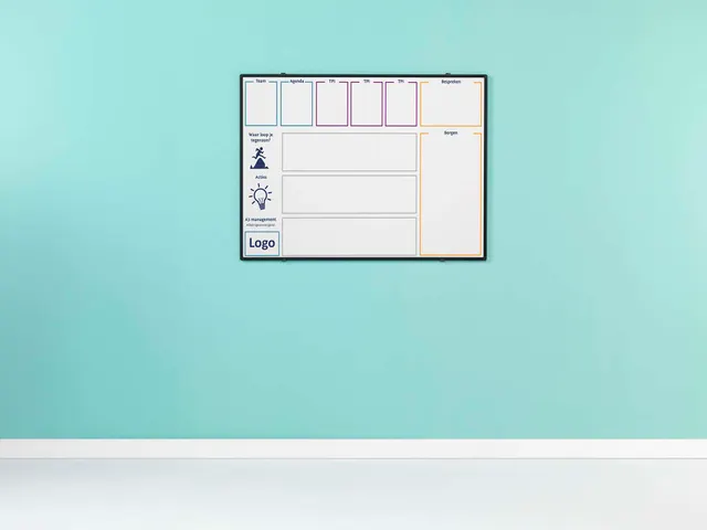 Tableau blanc imprimé Profil Softline noir 8mm 120x240cm