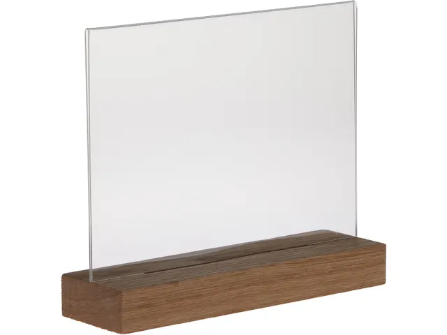 présentoir de documents Premium, pied en bois en T, ft A5, paysage