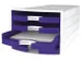 Module tiroirs HAN Impuls 4 tiroirs ouverts violet