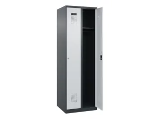 locker,HxBxD 1850x600x500mm,2vak,vak B 300mm,cil.-slot,staand op vloer - 2