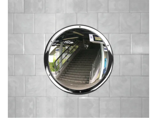 observatiespiegel Ø 450mm x100mm spiegel acrylglas frame zwart