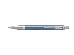 Balpen Parker IM Premium Grey Blue CT Medium Blauwe inkt