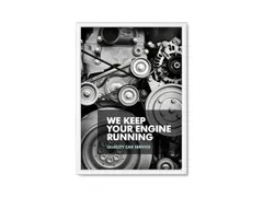 Kliklijst 50x70cm Rechte hoeken 25mm Wit RAL9003