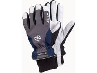 Handschoen Tegera 292, Maat 9 Blauw Grijs Wit Leder