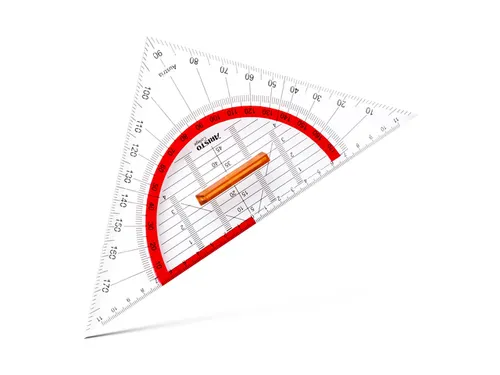 Geodriehoek Aristo GEOCollege 220mm met greep transparant