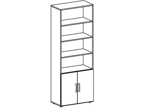 kantoorstelling HxBxD 2160x800x420mm esdoorn