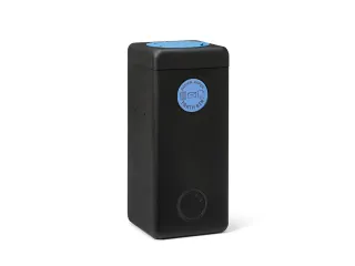 Afvalbak 60 liter, EarthBin Zwart Blauw - 1