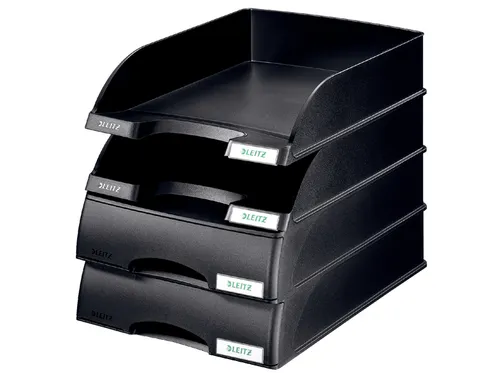 Brievenbak Leitz 5210 Plus zwart met lade A4