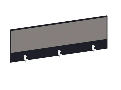 baliepaneel,v. bureau,aanbouw achter,B 1400mm,CC-zwart,BN8078-grijs
