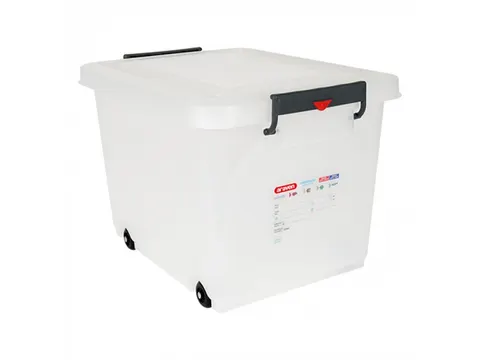 Araven Voedseldoos 60 liter + deksel Kunststof transparant met wielen