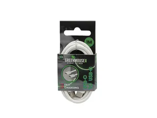 Kabel Green Mouse USB-C to USB-C data Woven 1m blisterverpakking - 3