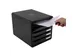 Module de classement Big Box Plus 5 tiroirs Glossy - Noir brillant