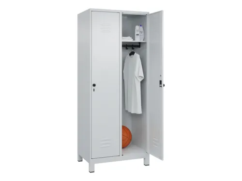 locker,HxBxD 1950x800x500mm,2vak,vak B 400mm,draaigrendel,voeten