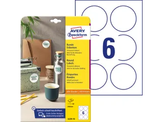 Ronde Etiketten Diameter 80 Mm Wit Permanent - 1