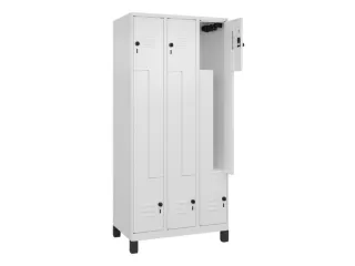 Z-garderobekast,HxBxD 1950x900x500mm,vak B 150/300mm,draaigrendel - 2