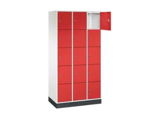 lockerkast,HxBxD 1950x920x500mm,3x5vakken,cil.-slot,sokkel - 1