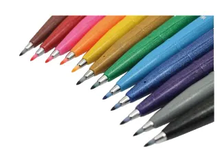 Brushstift Pentel Sign SES15C etui à 12 standaardkleuren - 4