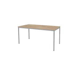 Domino Basic Tafel Vaste Hoogte 160x80 honey castello alu 4-poots