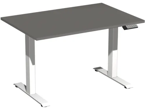 Elektrisch ihv bureau,HxBxD 730-1230x1200x800mm,blad onyxgrijs
