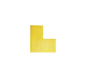 Vloermarkeringssticker in L-Vorm Geel 100x100mm - 1