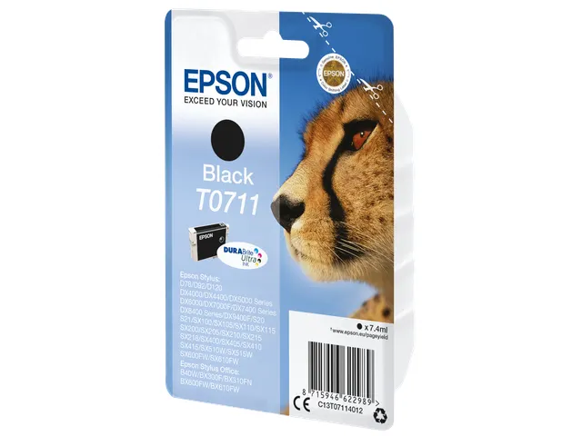 Singlepack Black T0711 DURABrite Ultra Ink