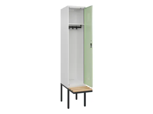 locker met bank,HxBxD 2120x400x815mm,1vak,vak B 400mm,cilinderslot