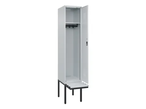 locker met bank,HxBxD 2120x400x815mm,1vak,vak B 400mm,cilinderslot
