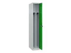 Armoire vestiaire 1850x300x500mm 1 compartiment RAL7035/RAL6037