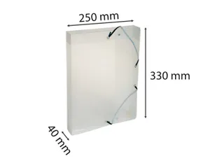 Klasseerdoos CRYSTAL PP rug 40mm transp. - 10