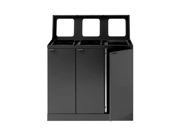 Bica Basic 870 Afvalscheidingsunit 3x45 liter Antraciet