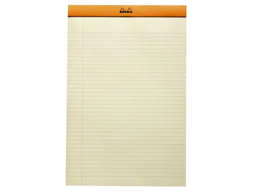 Schrijfblok Rhodia A4 lijn 80 vel 80gr geel