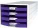 Module tiroirs HAN Impuls 4 tiroirs ouverts violet