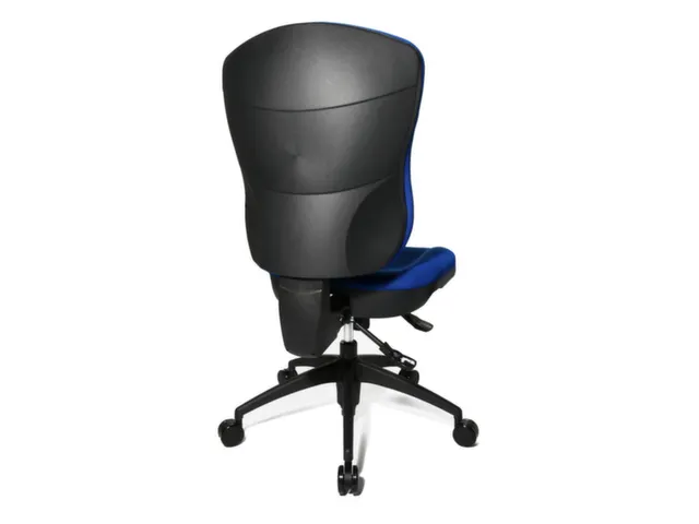 chaise de bureau pivotante,Mécan. synchrone,assise tissu bleu