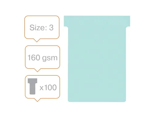 Planbord T-kaart Nobo nr 3 80mm blauw