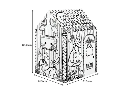 Kartonnen speelhuis XL Eenhoorn Bankers Box Play inkleurbaar