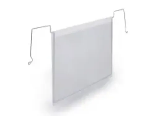 OUTLET Hoes met ophangbeugel A4 liggend formaat PP transparant