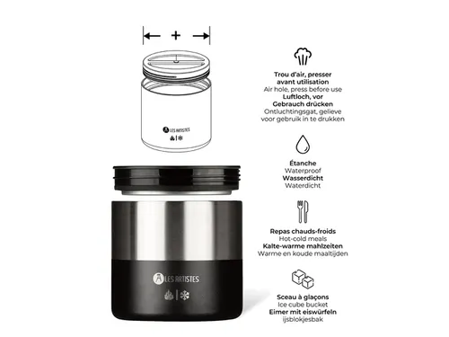 Lunchbox 700ml geïsoleerd ventilatie opening Nectar