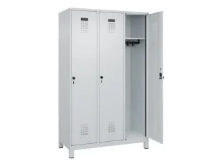 locker,HxBxD 1950x1200x500mm,3vak,vak B 400mm,draaigrendel,voeten - 2