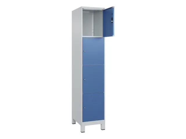 lockerkast,HxBxD 1950x400x500mm,1x4vakken,vak B 400mm,cil.-slot,voeten