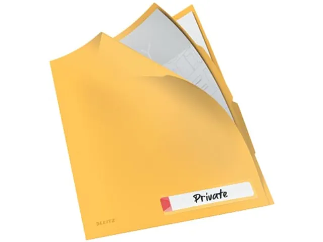 Pochette coin Leitz Cosy A4 PP 3 compartiments opaque jaune