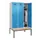 locker met bank,HxBxD 2120x1200x815mm,3vak,vak B 400mm,draaigrendel